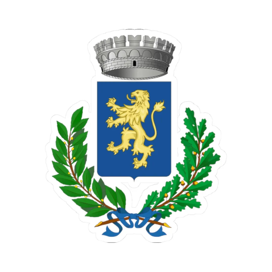 Brendola-Stemma (Italy) (Coat of Arms) STICKER Vinyl Kiss-Cut Decal 2 Inch White - The Sticker Space