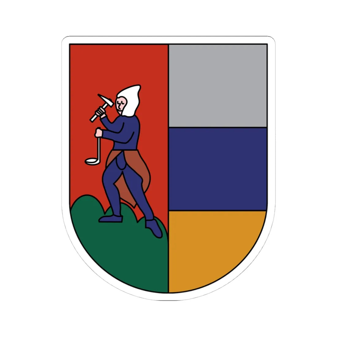 Brennero-Stemma (Italy) (Coat of Arms) STICKER Vinyl Kiss-Cut Decal 4 Inch White - The Sticker Space