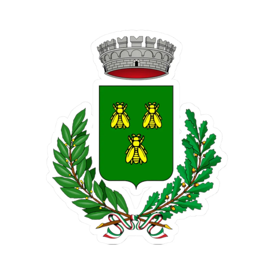 Brenta-Stemma (Italy) (Coat of Arms) STICKER Vinyl Kiss-Cut Decal 2 Inch White - The Sticker Space