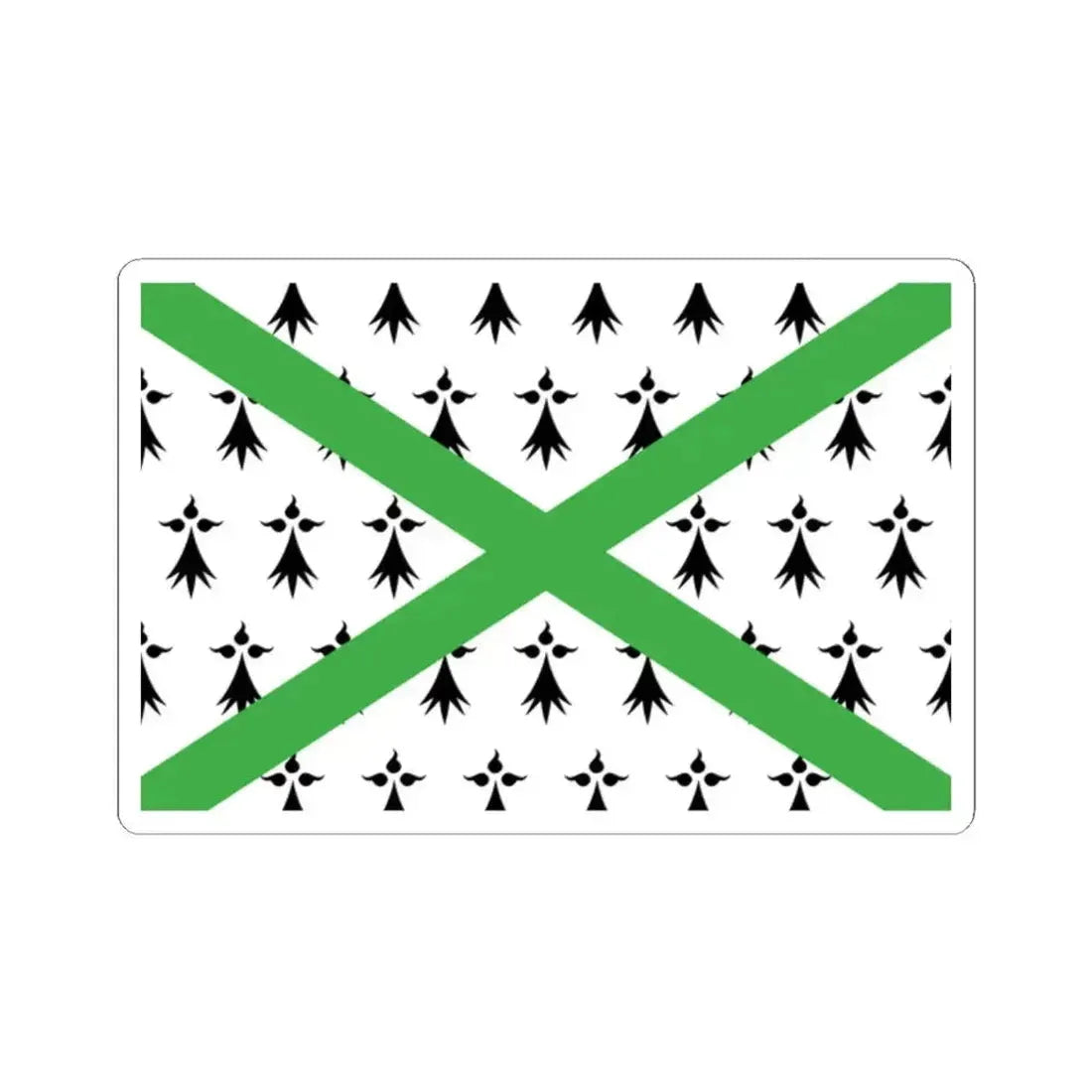 Breton Regionalist Union Flag (Belgium) STICKER Vinyl Kiss-Cut Decal 2 Inch White - The Sticker Space