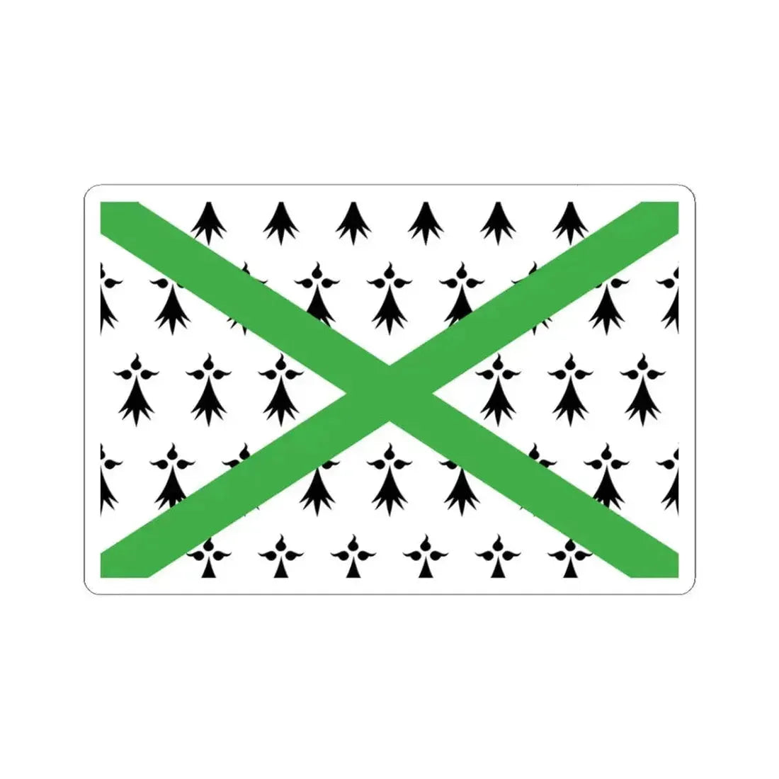 Breton Regionalist Union Flag (Belgium) STICKER Vinyl Kiss-Cut Decal 3 Inch White - The Sticker Space