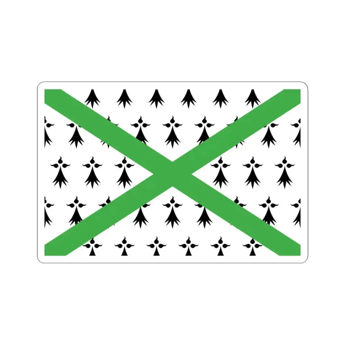 Breton Regionalist Union Flag (Belgium) STICKER Vinyl Kiss-Cut Decal 6 Inch White - The Sticker Space