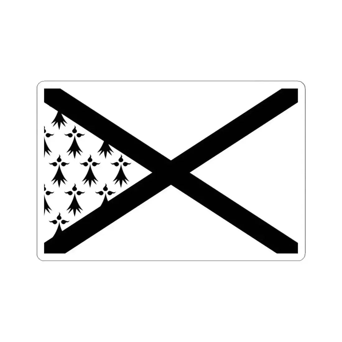 Breton Vexillological Society Flag (Belgium) STICKER Vinyl Kiss-Cut Decal 6 Inch White - The Sticker Space
