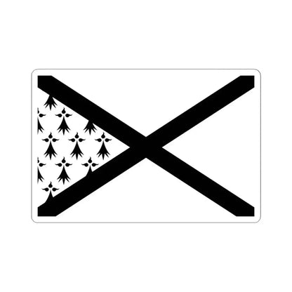 Breton Vexillological Society Flag (Belgium) STICKER Vinyl Kiss-Cut Decal 6 Inch White - The Sticker Space