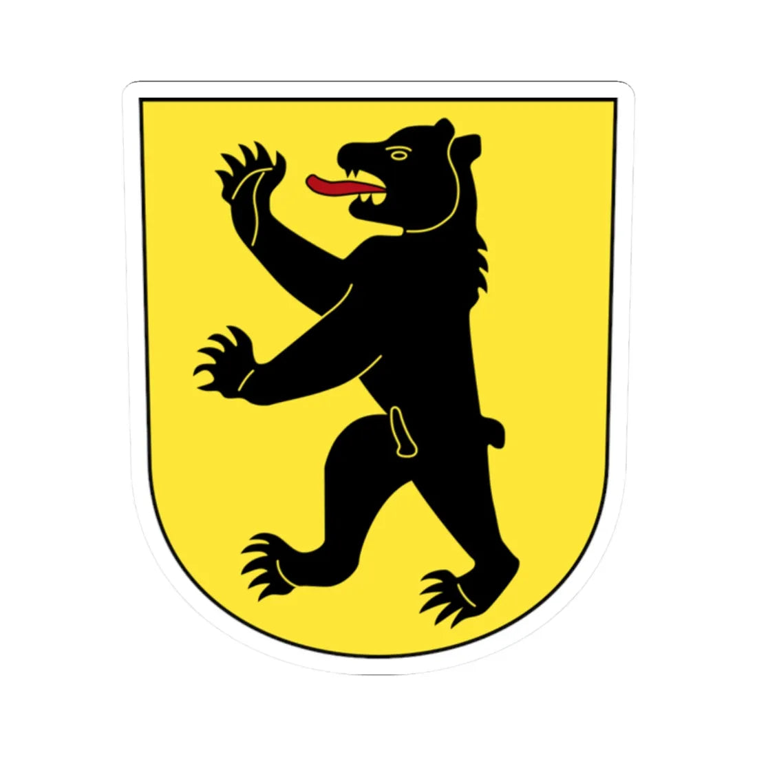 Bäretswil-blazon (Switzerland) (Coat of Arms) STICKER Vinyl Kiss-Cut Decal 2 Inch White - The Sticker Space