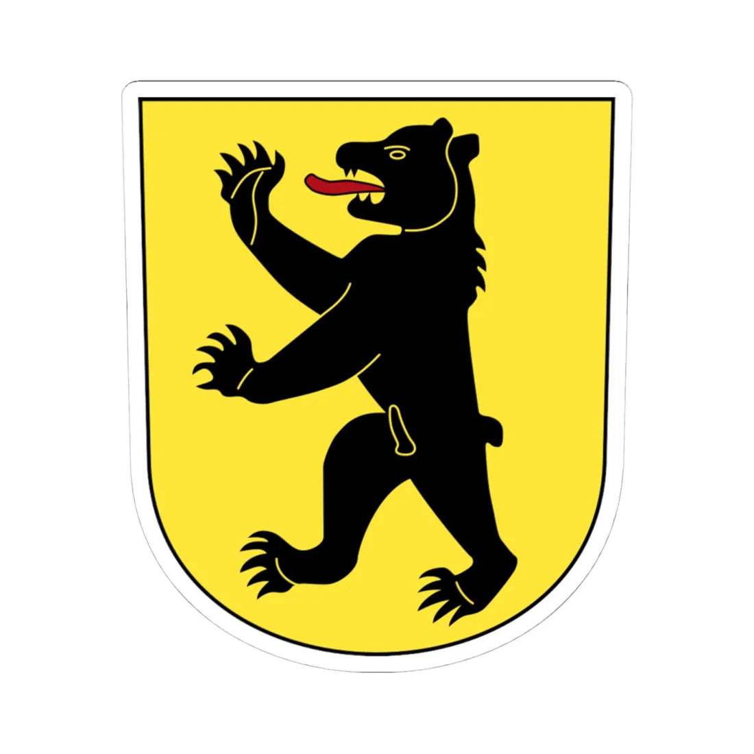 Bäretswil-blazon (Switzerland) (Coat of Arms) STICKER Vinyl Kiss-Cut Decal 4 Inch White - The Sticker Space
