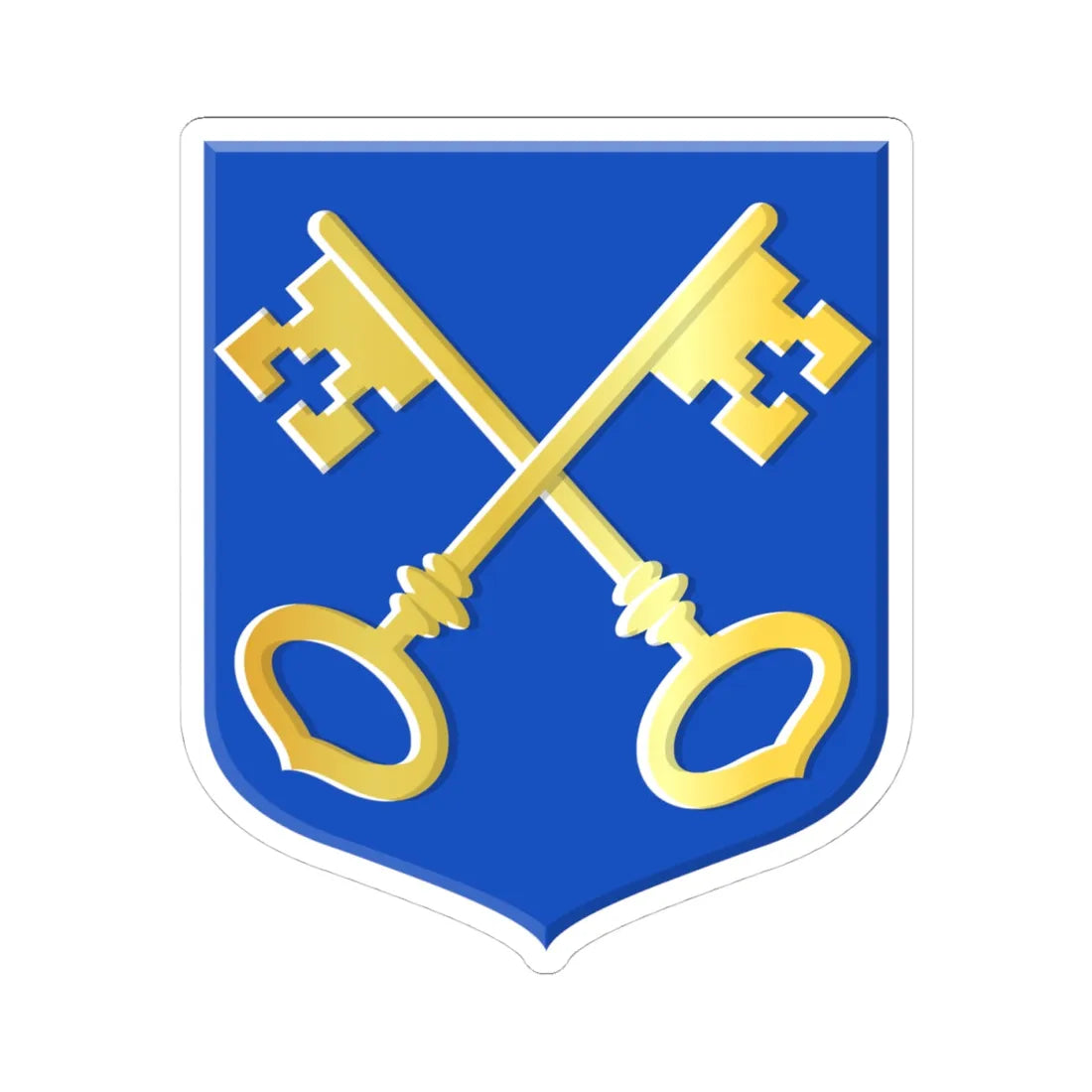 Breukelen-Sint Pieters wapen (Netherlands) (Coat of Arms) STICKER Vinyl Kiss-Cut Decal 4 Inch White - The Sticker Space
