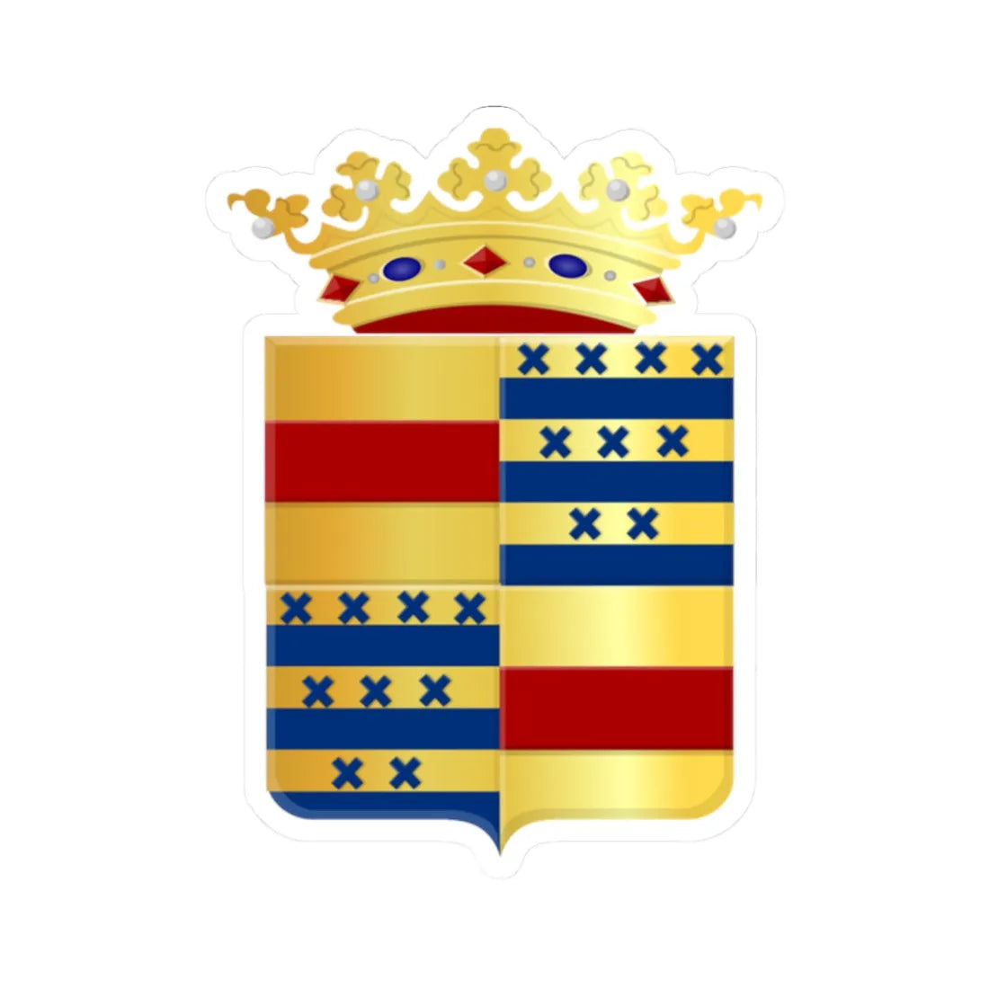 Breukelen wapen 1818 (Netherlands) (Coat of Arms) STICKER Vinyl Kiss-Cut Decal 2 Inch White - The Sticker Space