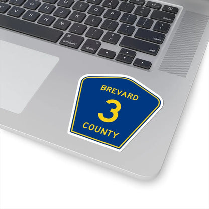 Brevard County Road 3 FL (Florida) (Road Sign) STICKER Vinyl Kiss-Cut Decal - The Sticker Space