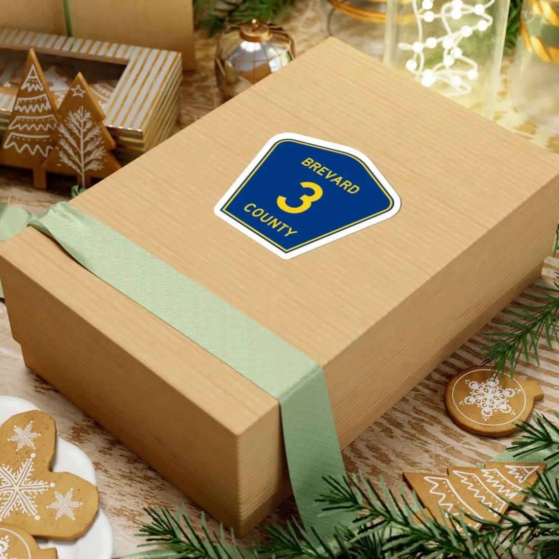 Brevard County Road 3 FL (Florida) (Road Sign) STICKER Vinyl Kiss-Cut Decal - The Sticker Space
