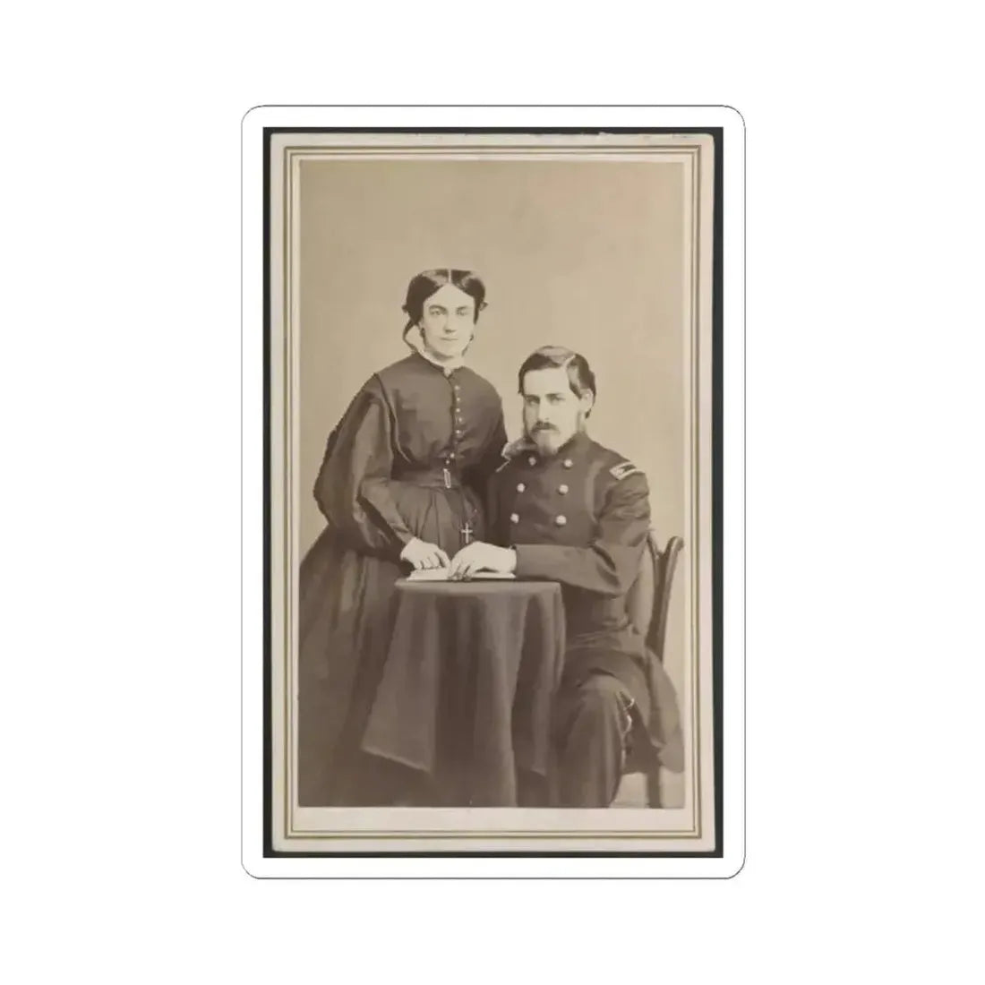 Brevet Brigadier General Charles Folsom Walcott of Co. B (U.S. Civil War) STICKER Vinyl Kiss-Cut Decal 2 Inch White - The Sticker Space