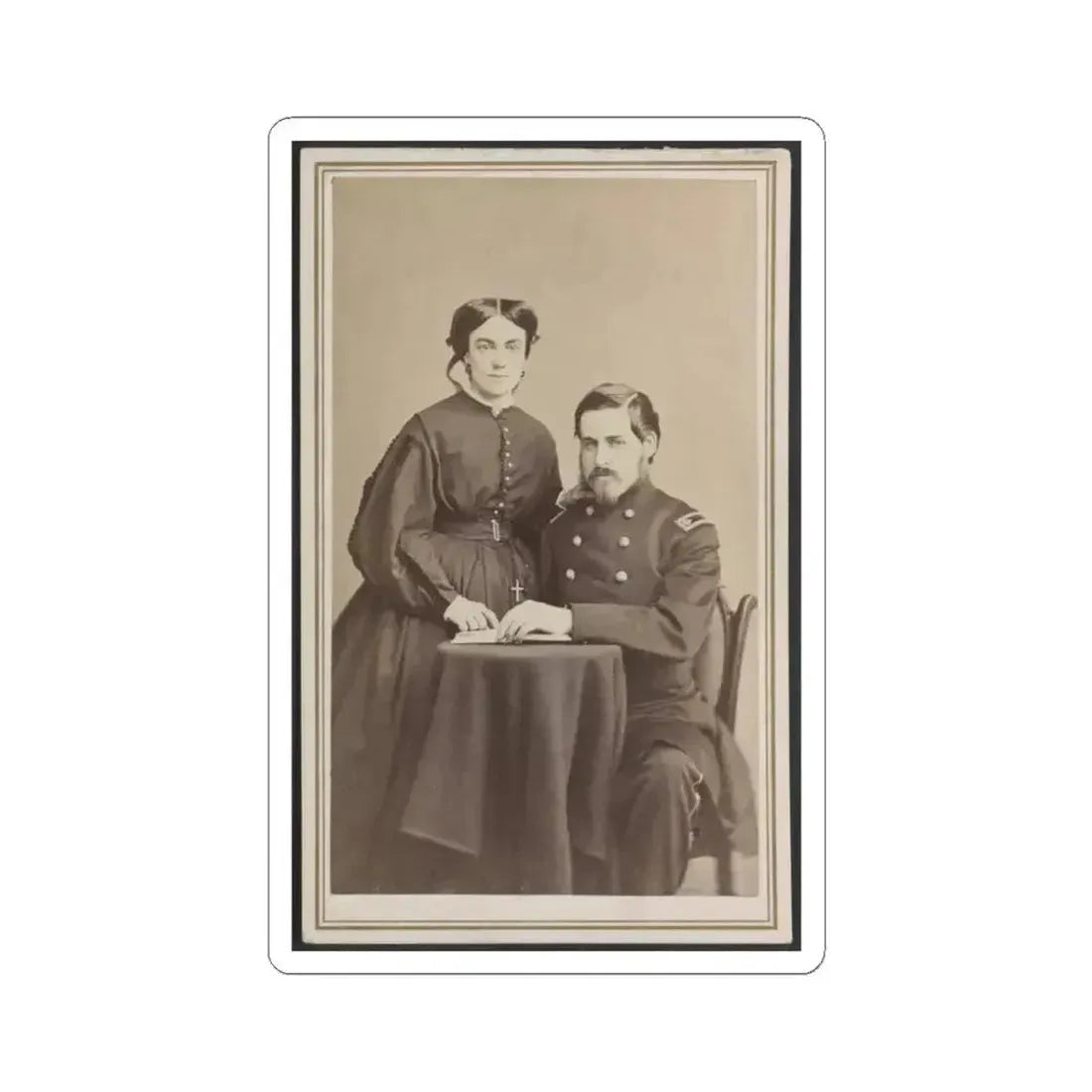 Brevet Brigadier General Charles Folsom Walcott of Co. B (U.S. Civil War) STICKER Vinyl Kiss-Cut Decal 3 Inch White - The Sticker Space