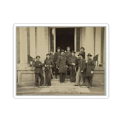 Brevet Major General Chas. Devens and Staff, Richmond, Va., April 1865 (U.S. Civil War) STICKER Vinyl Kiss-Cut Decal 3 Inch White - The Sticker Space