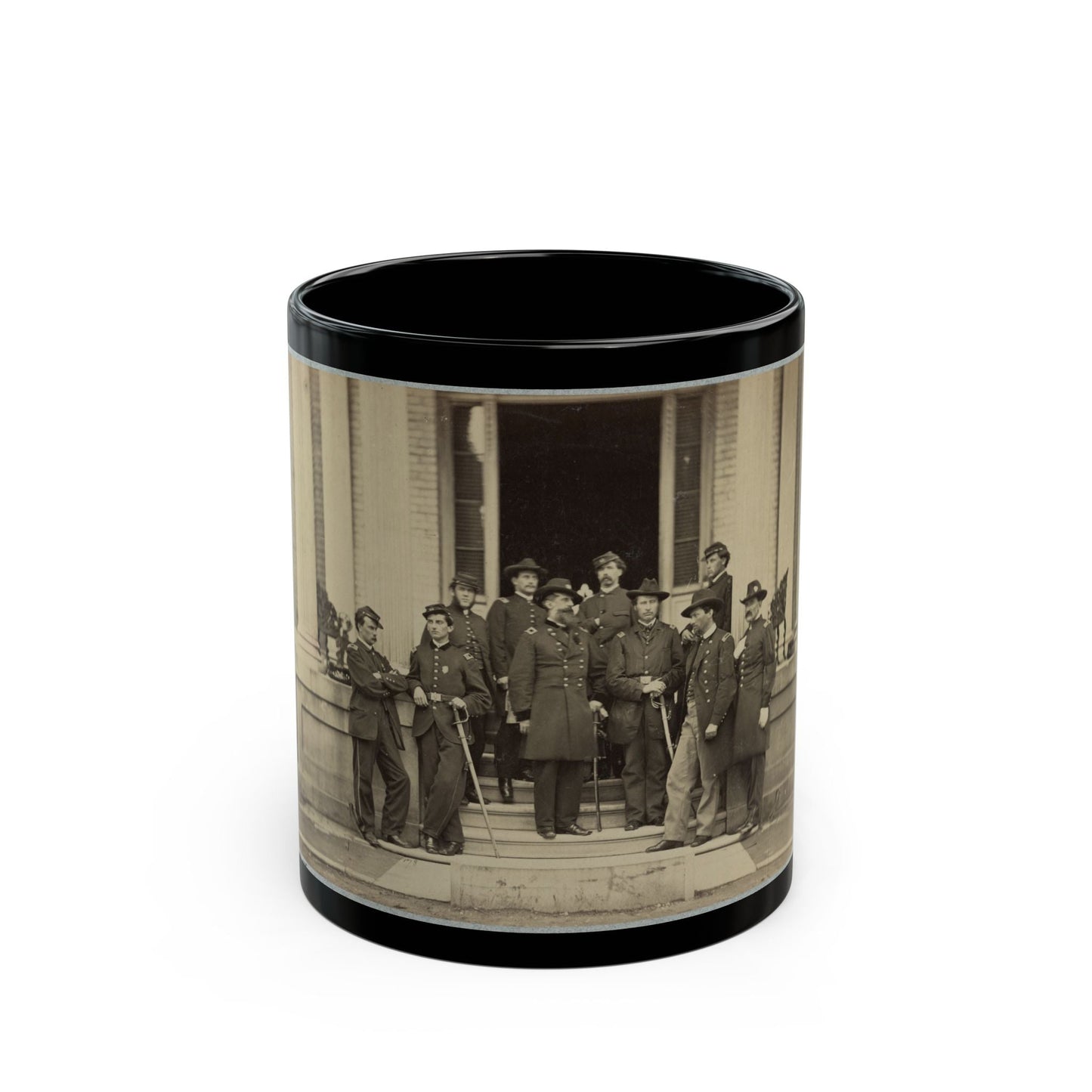 Brevet Major General Chas. Devens And Staff, Richmond, Va., April 1865 (U.S. Civil War) Black Coffee Mug