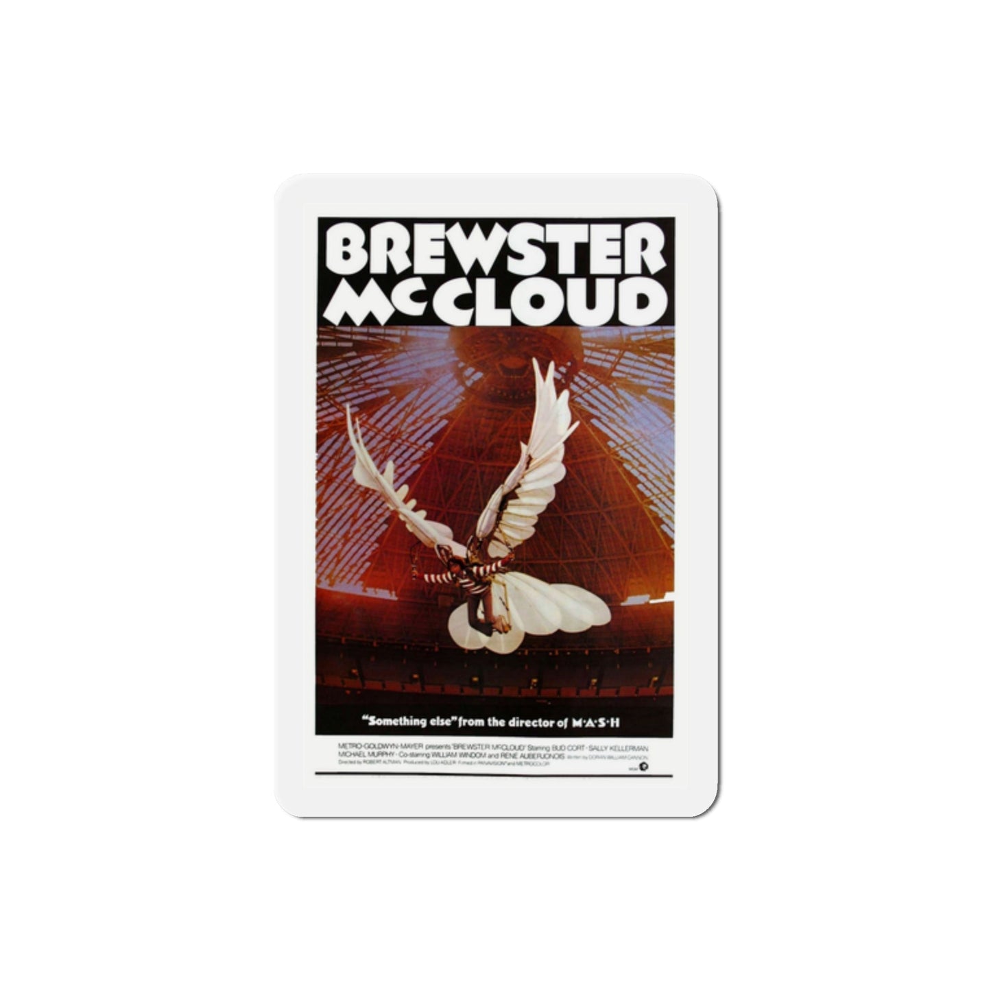 Brewster McCloud 1970 Movie Poster Die-Cut Magnet-2 Inch-The Sticker Space