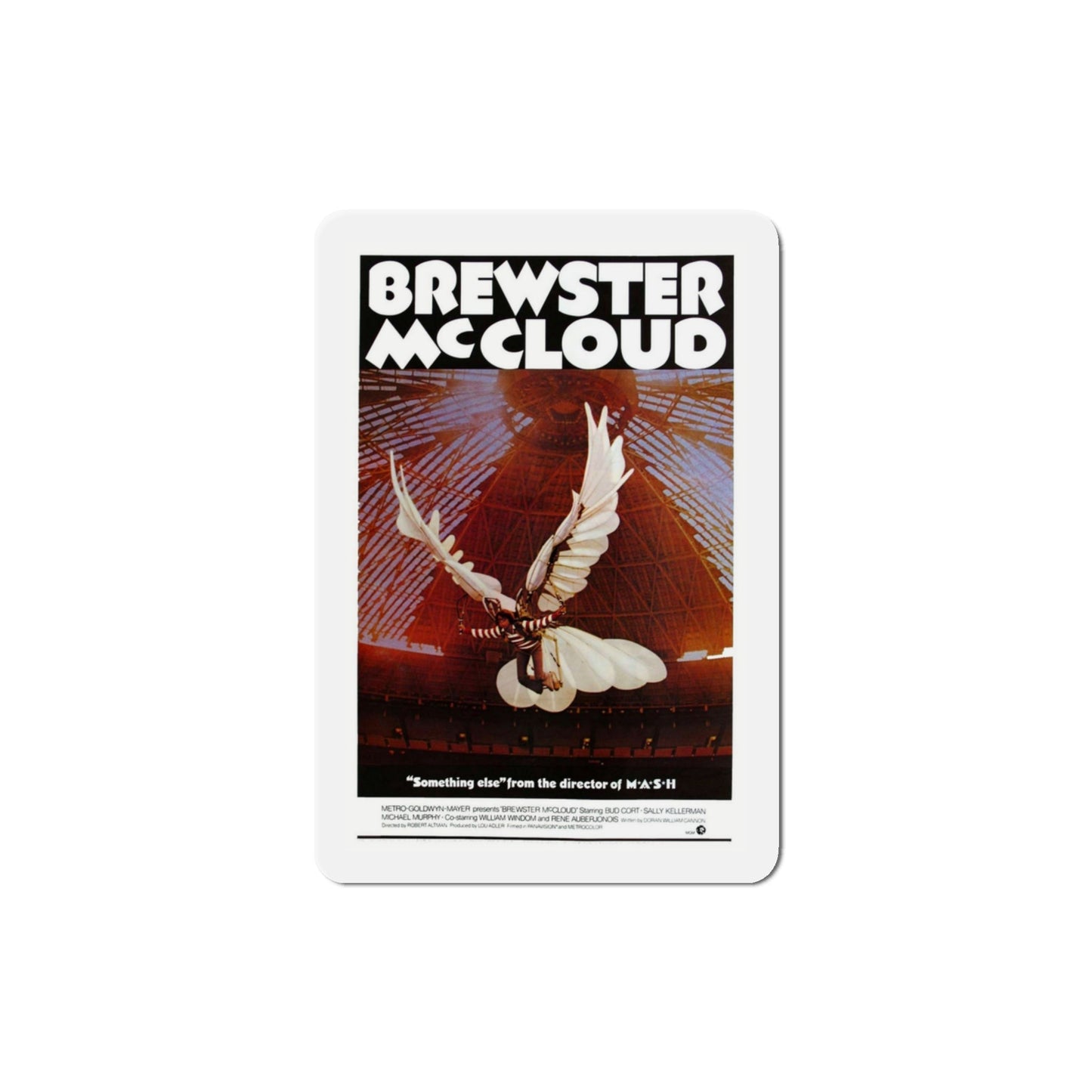 Brewster McCloud 1970 Movie Poster Die-Cut Magnet-3 Inch-The Sticker Space