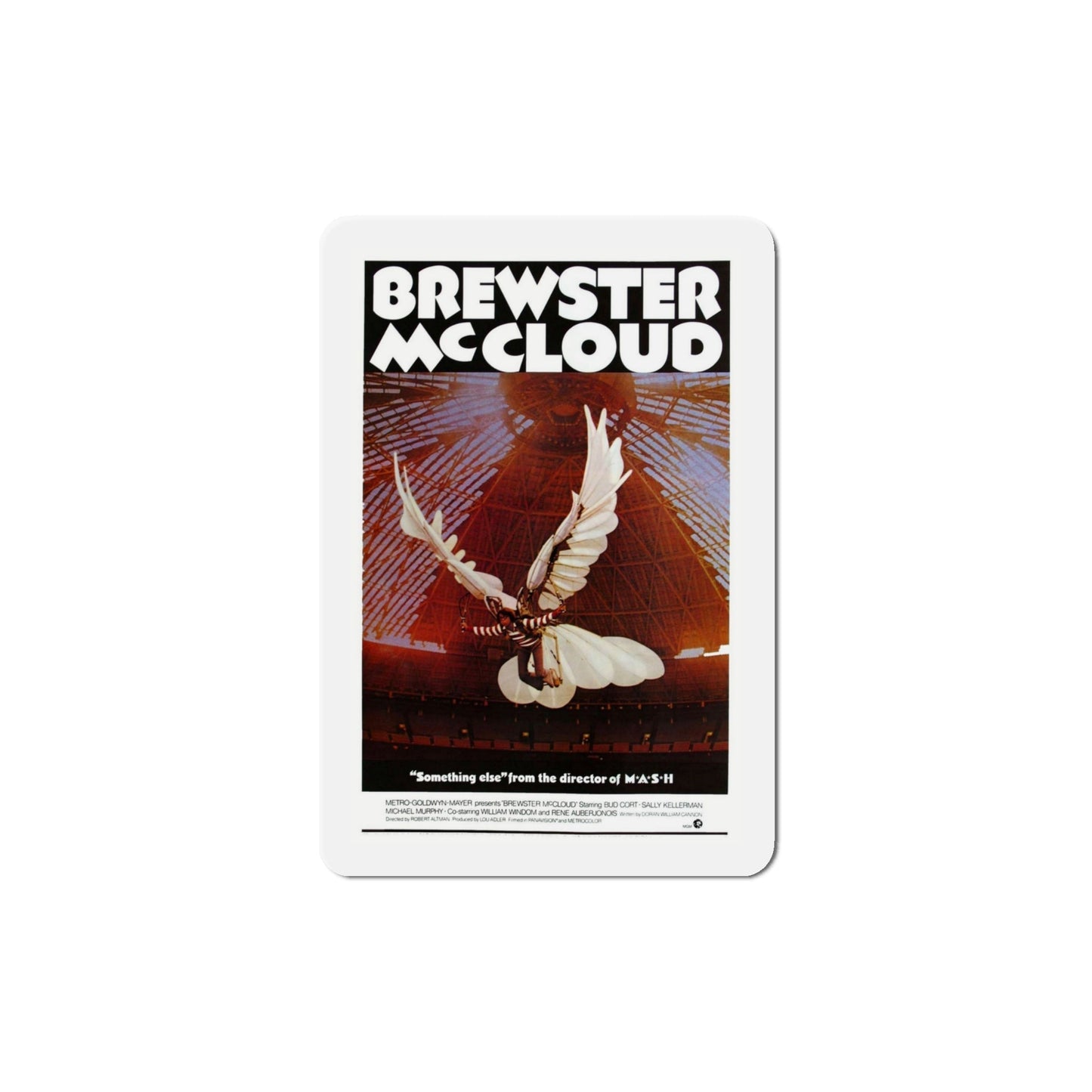 Brewster McCloud 1970 Movie Poster Die-Cut Magnet-4 Inch-The Sticker Space