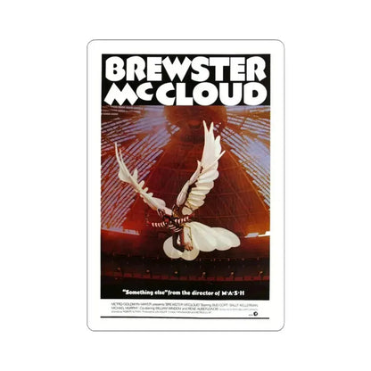 Brewster McCloud 1970 Movie Poster - STICKER Vinyl Kiss-Cut Decal 6 Inch White - The Sticker Space