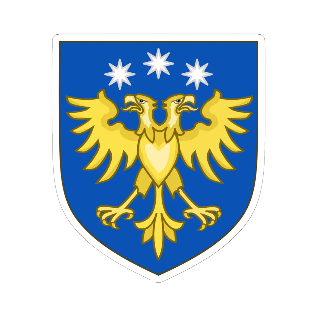 Brian Boyd Brazeau Escutcheon Canada (Canada) (Coat of Arms) STICKER Vinyl Kiss-Cut Decal 6 Inch White - The Sticker Space