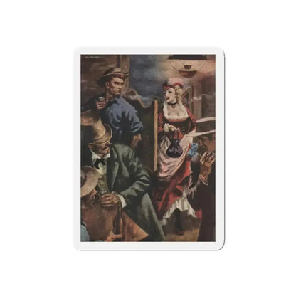 Brickbat Charlie and the Murderous Madam, Cavalier, November 1956 (Magazine Illustration) Refrigerator Magnet 4 Inch Die-Cut - The Sticker Space