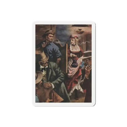 Brickbat Charlie and the Murderous Madam, Cavalier, November 1956 (Magazine Illustration) Refrigerator Magnet 6 Inch Die-Cut - The Sticker Space