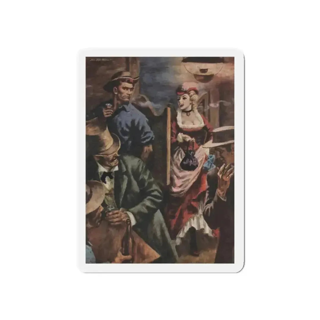Brickbat Charlie and the Murderous Madam, Cavalier, November 1956 (Magazine Illustration) Refrigerator Magnet - The Sticker Space