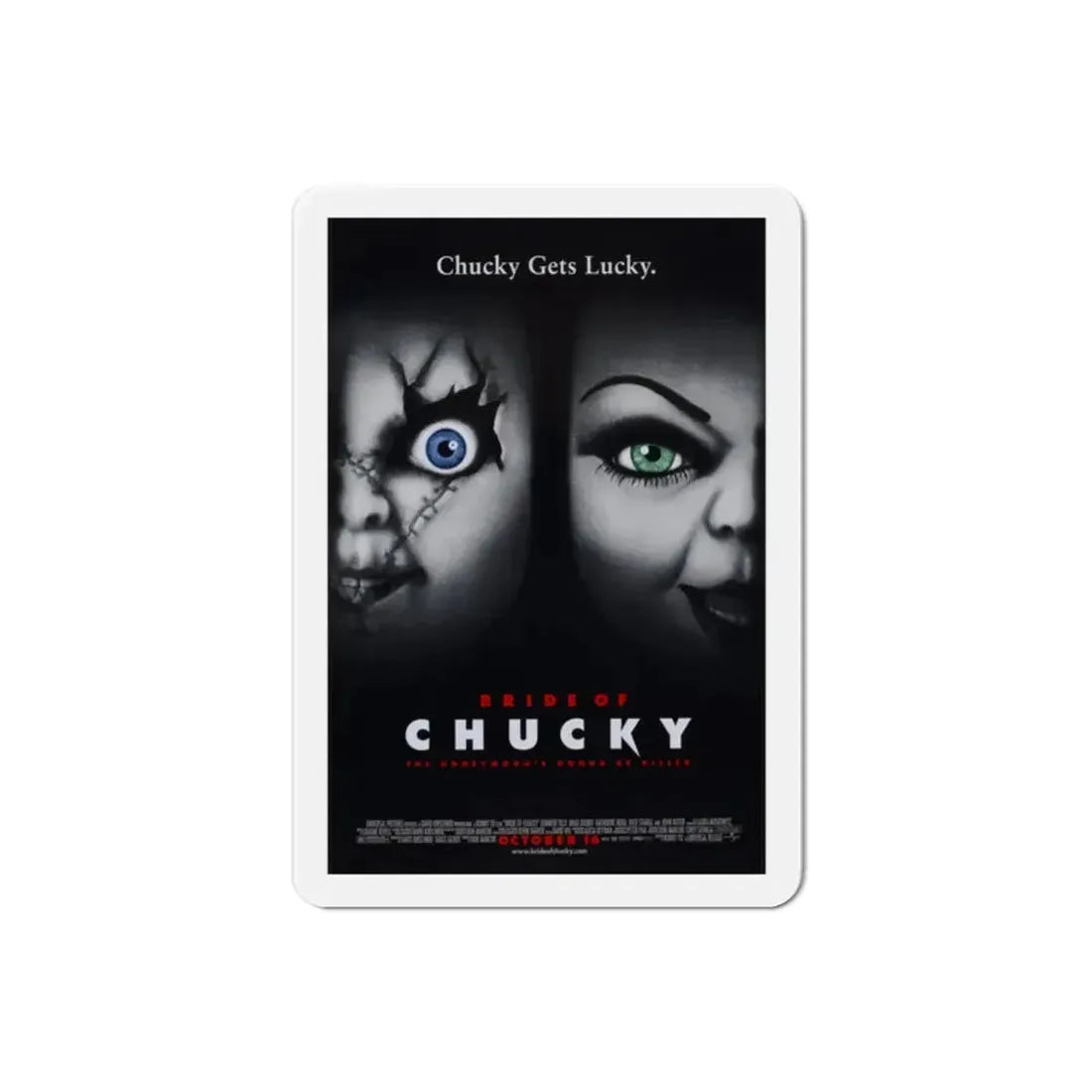 Bride of Chucky 1998 Movie Poster Refrigerator Magnet - The Sticker Space