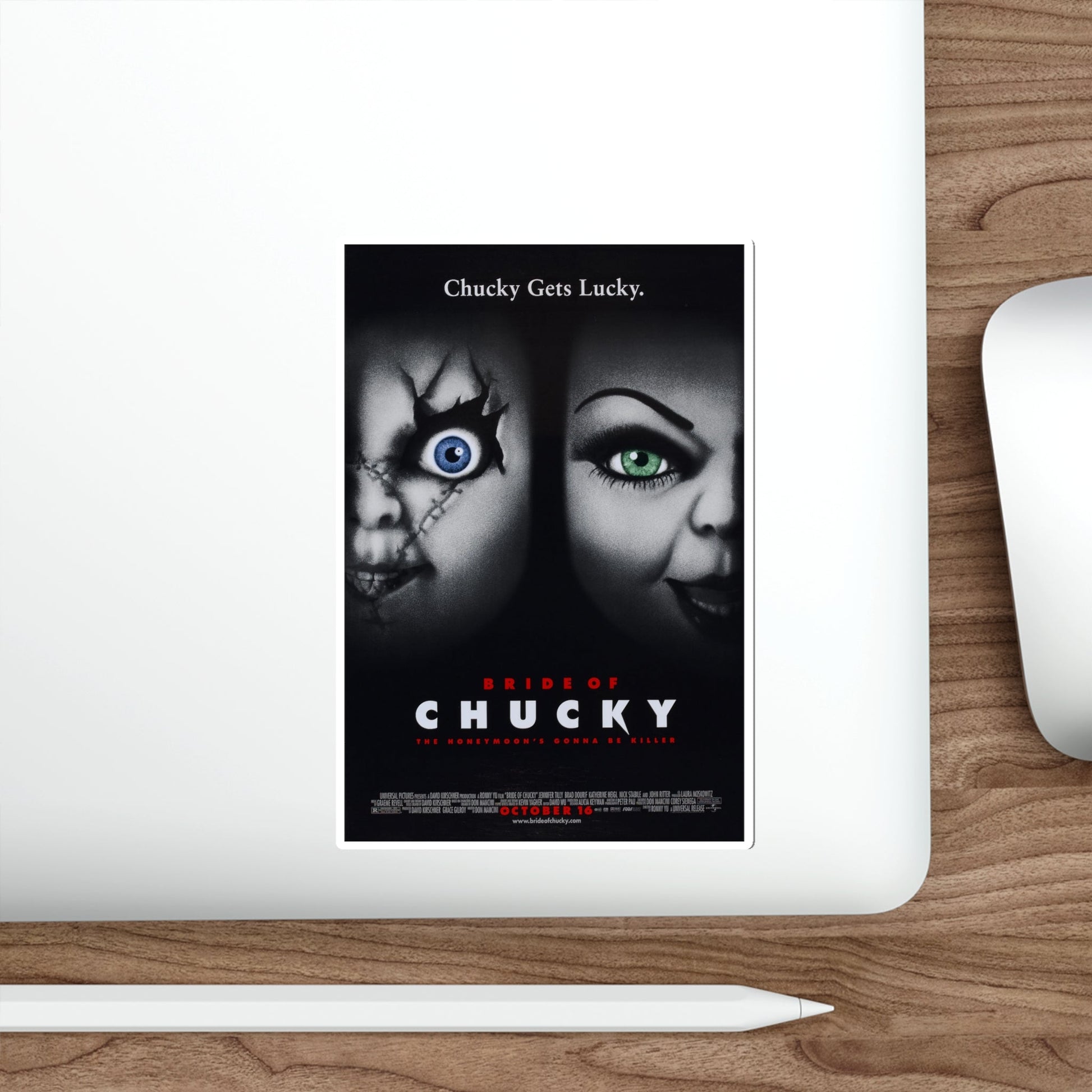 Bride of Chucky 1998 Movie Poster STICKER Vinyl Die-Cut Decal-The Sticker Space