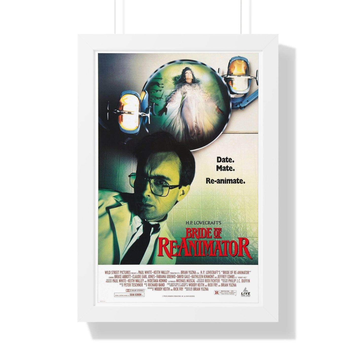 BRIDE OF RE-ANIMATOR 1990 - Framed Movie Poster-16″ x 24″-The Sticker Space