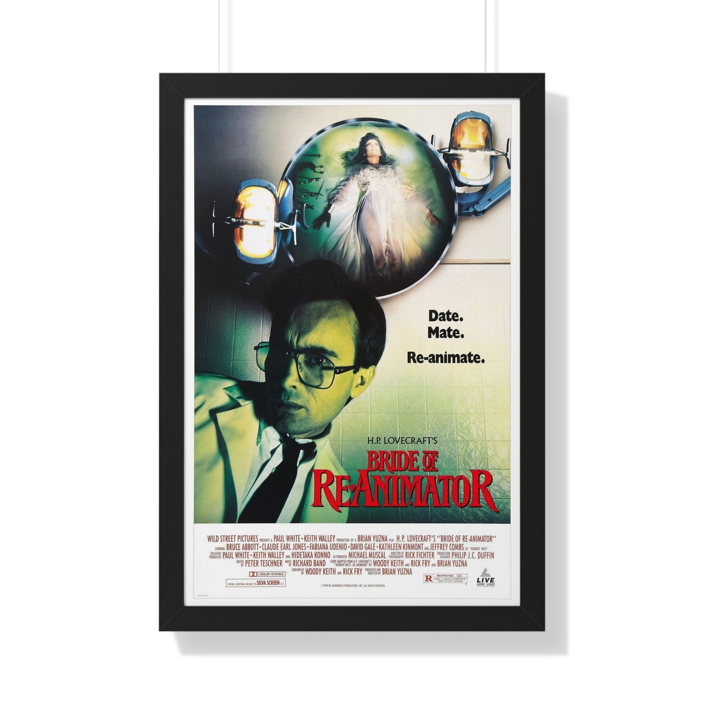 BRIDE OF RE-ANIMATOR 1990 - Framed Movie Poster-20" x 30"-The Sticker Space