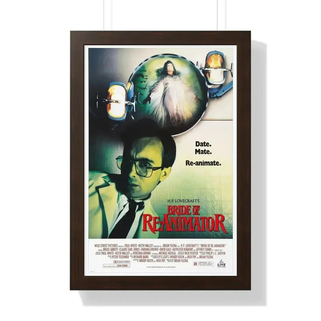 BRIDE OF RE-ANIMATOR 1990 - Framed Movie Poster - The Sticker Space