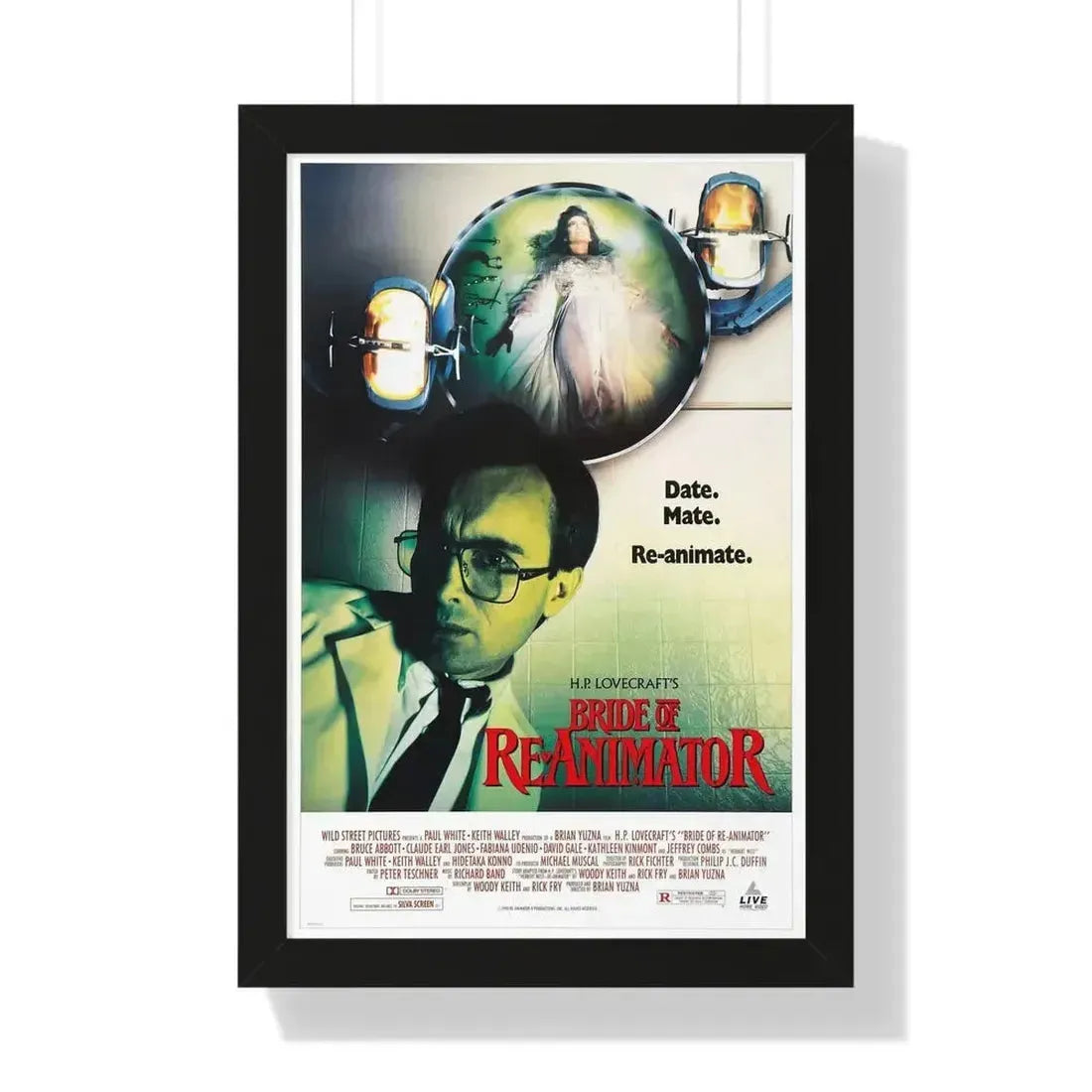 BRIDE OF RE-ANIMATOR 1990 - Framed Movie Poster - The Sticker Space