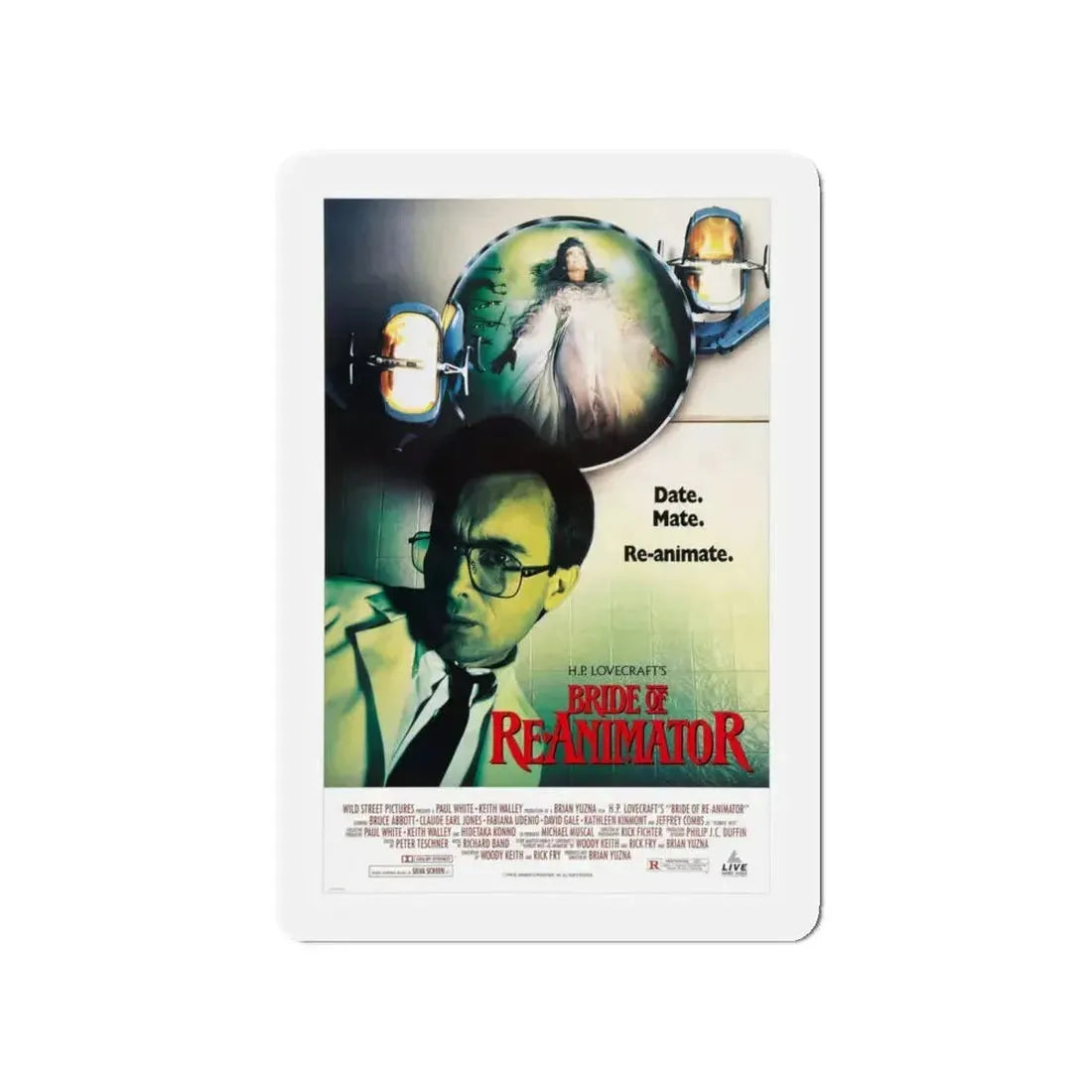 BRIDE OF RE-ANIMATOR 1990 Movie Poster - Refrigerator Magnet 4 Inch - The Sticker Space