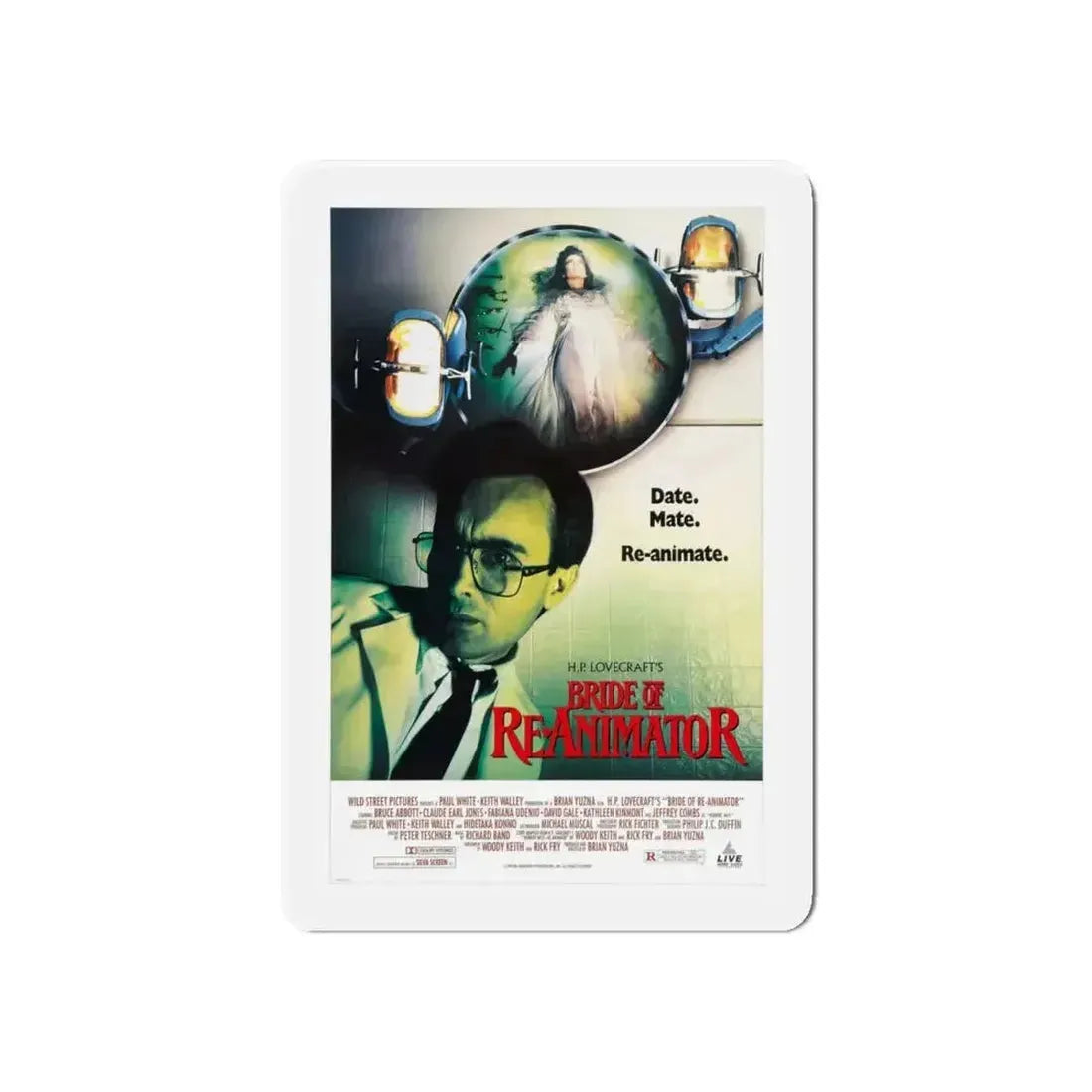 BRIDE OF RE-ANIMATOR 1990 Movie Poster - Refrigerator Magnet - The Sticker Space