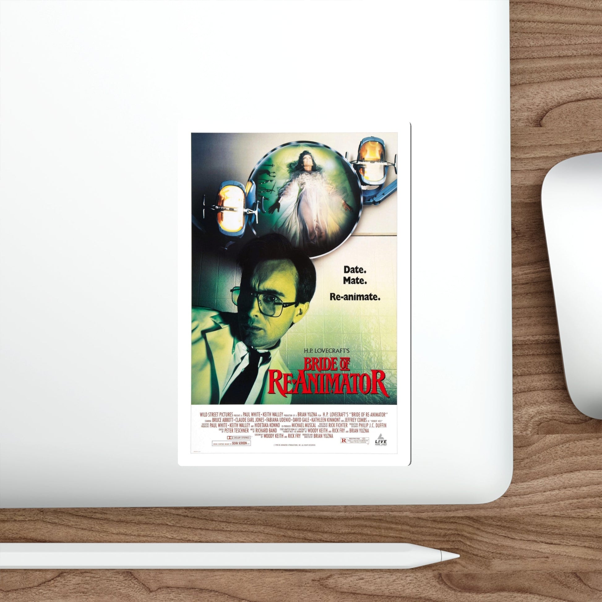 BRIDE OF RE-ANIMATOR 1990 Movie Poster STICKER Vinyl Die-Cut Decal-The Sticker Space