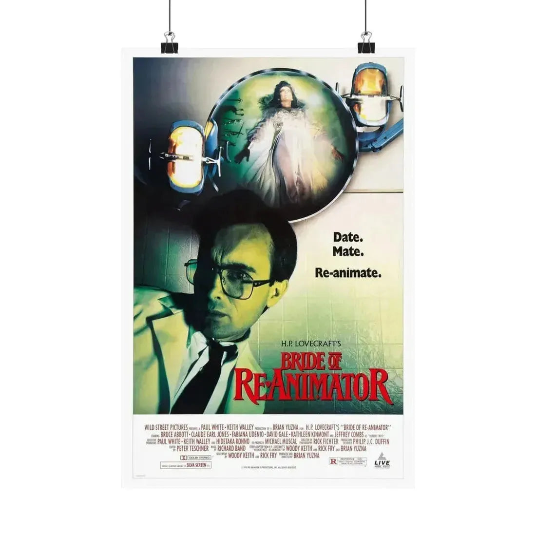 BRIDE OF RE-ANIMATOR 1990 - Paper Movie Poster 12″ x 18″ Matte - The Sticker Space