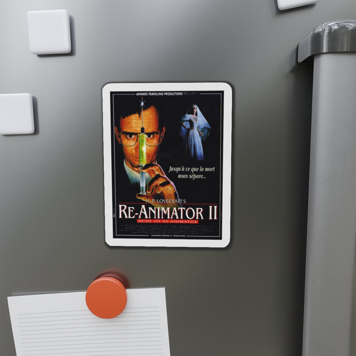 BRIDE OF RE-ANIMATOR (FRENCH) 1990 Movie Poster - Die-Cut Magnet-The Sticker Space