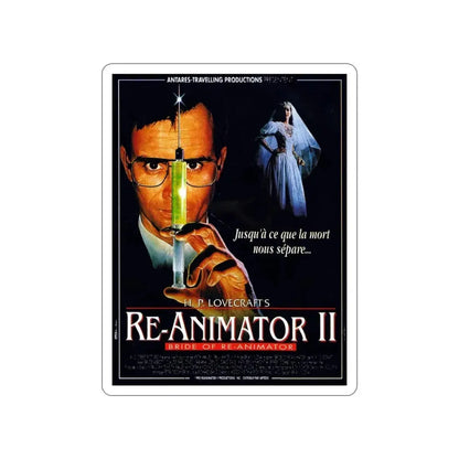 BRIDE OF RE-ANIMATOR (FRENCH) 1990 Movie Poster STICKER Vinyl Die-Cut Decal 3 Inch - The Sticker Space