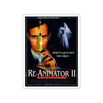 BRIDE OF RE-ANIMATOR (FRENCH) 1990 Movie Poster STICKER Vinyl Die-Cut Decal 5 Inch - The Sticker Space