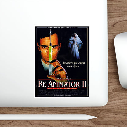 BRIDE OF RE-ANIMATOR (FRENCH) 1990 Movie Poster STICKER Vinyl Die-Cut Decal-The Sticker Space