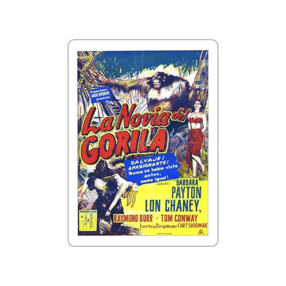 BRIDE OF THE GORILLA 1951 Movie Poster STICKER Vinyl Die-Cut Decal 5 Inch - The Sticker Space