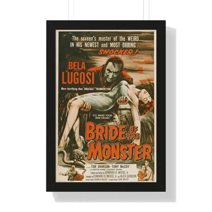 BRIDE OF THE MONSTER 1955 - Framed Movie Poster 16″ x 24″ Black - The Sticker Space