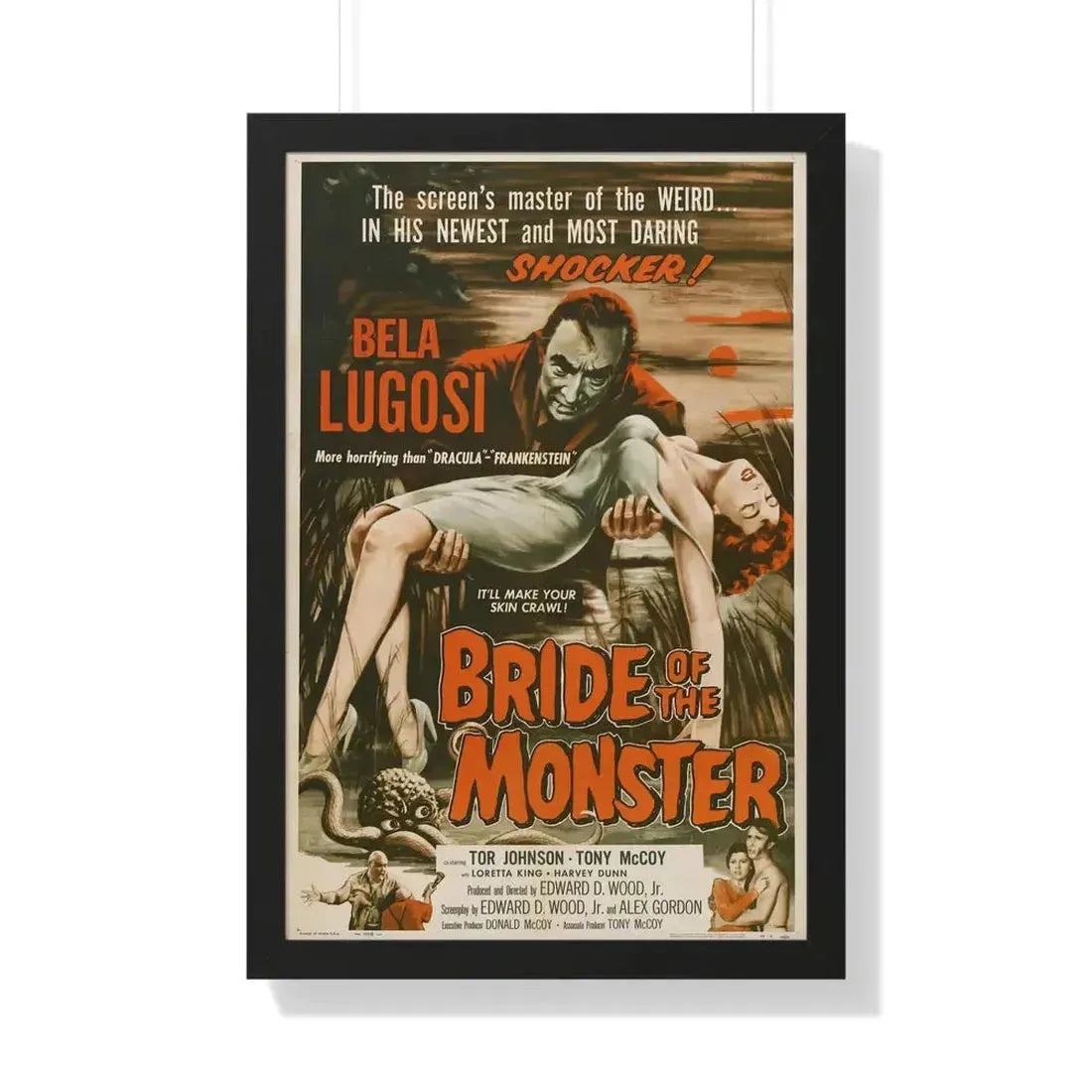 BRIDE OF THE MONSTER 1955 - Framed Movie Poster - The Sticker Space
