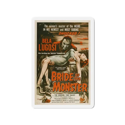 BRIDE OF THE MONSTER 1955 Movie Poster - Refrigerator Magnet 3 Inch - The Sticker Space