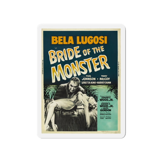 BRIDE OF THE MONSTER (2) 1955 Movie Poster - Die-Cut Magnet-6 × 6"-The Sticker Space