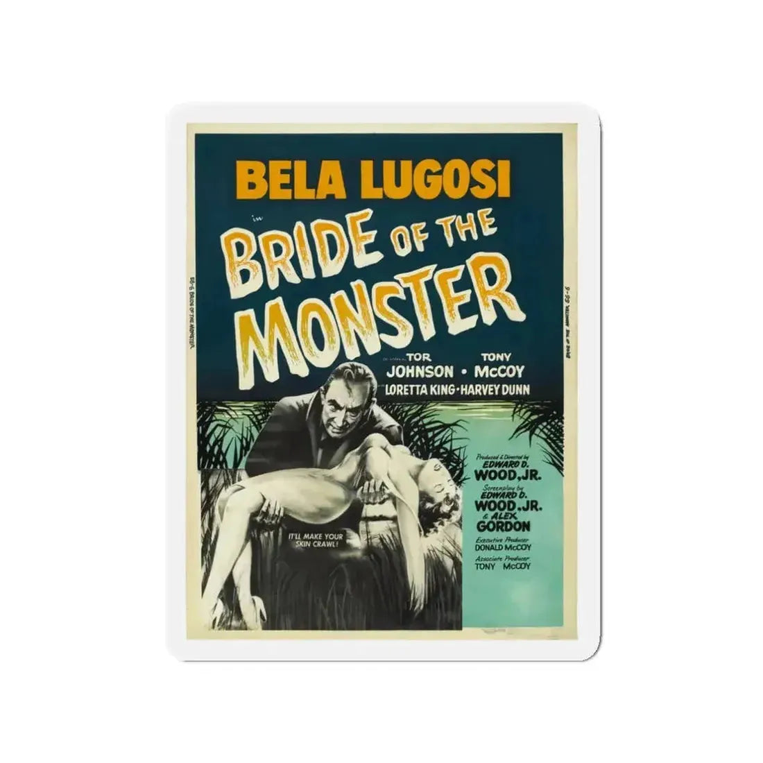 BRIDE OF THE MONSTER (2) 1955 Movie Poster - Refrigerator Magnet - The Sticker Space