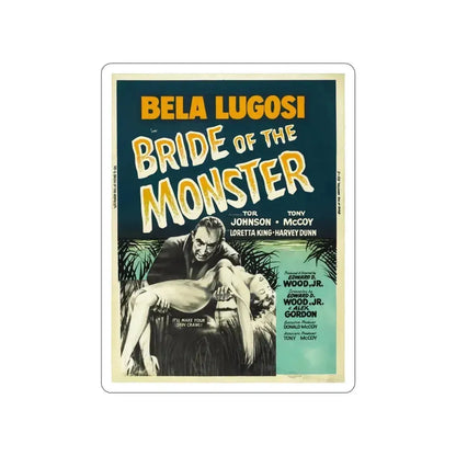 BRIDE OF THE MONSTER (2) 1955 Movie Poster STICKER Vinyl Die-Cut Decal 5 Inch - The Sticker Space