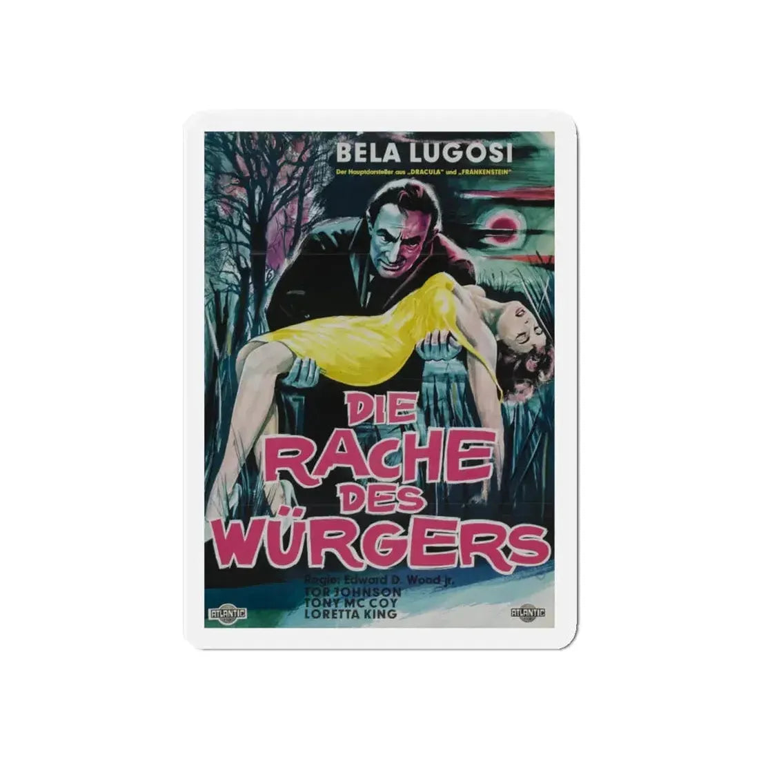 BRIDE OF THE MONSTER (GERMANY) 1955 Movie Poster - Refrigerator Magnet 5 Inch - The Sticker Space