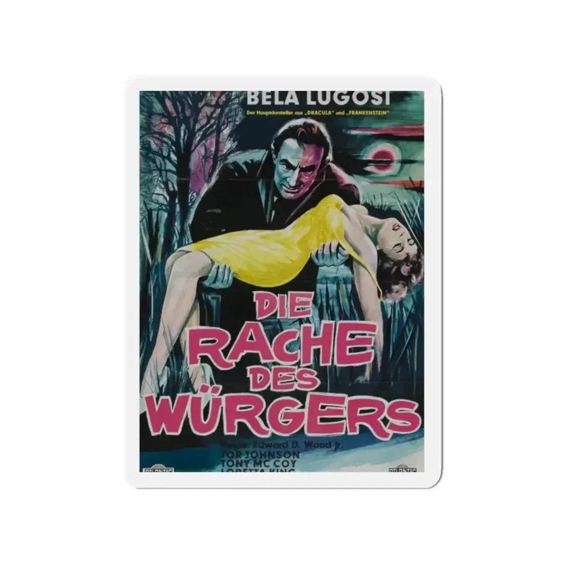 BRIDE OF THE MONSTER (GERMANY) 1955 Movie Poster - Refrigerator Magnet - The Sticker Space