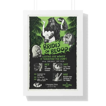 BRIDES OF BLOOD 1968 - Framed Movie Poster 16″ x 24″ White - The Sticker Space